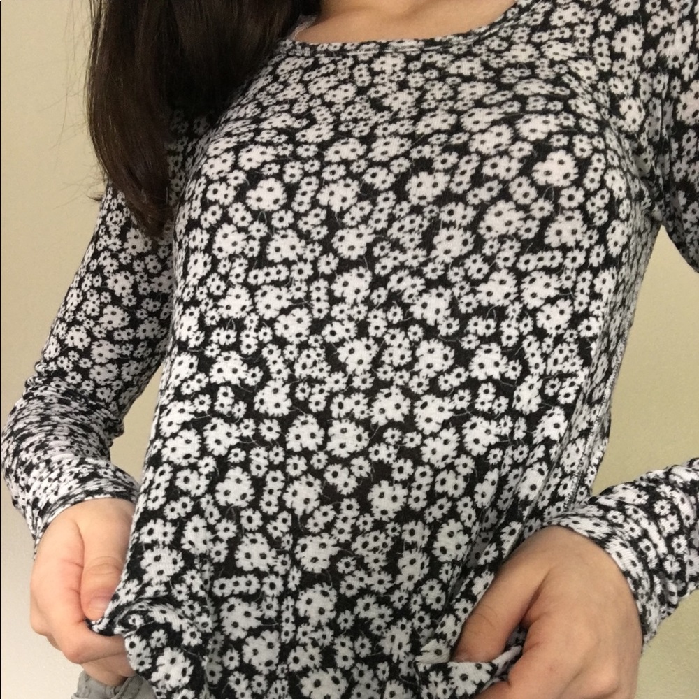 floral long sleeve top